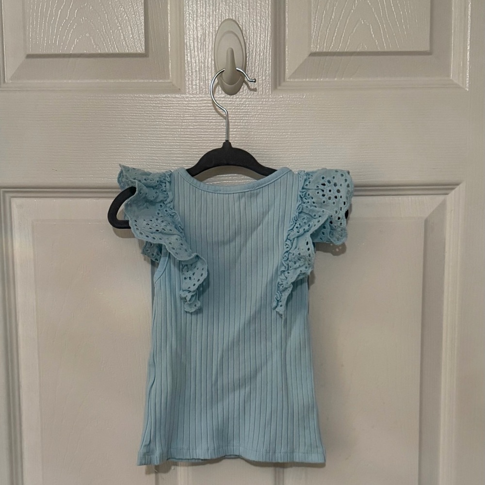 Jessica Simpson Light Blue Ruffled Tank Top - Picture 2 of 5